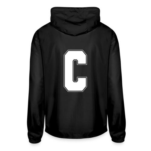 White Letter C – Varsity Alphabet Monogram - Unisex Lightweight Windbreaker Jacket