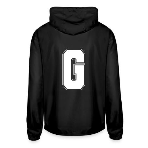 White Letter G – Varsity Alphabet Monogram - Unisex Lightweight Windbreaker Jacket