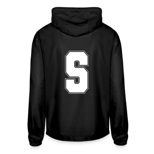 White Letter S – Varsity Alphabet Monogram - Unisex Lightweight Windbreaker Jacket