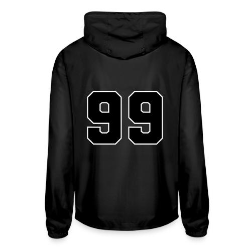 Varsity Number 99 Athletic Font - Unisex Lightweight Windbreaker Jacket