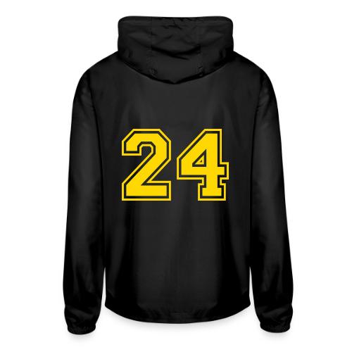 Number 24 in a classic athletic collegiate font - Unisex Lightweight Windbreaker Jacket