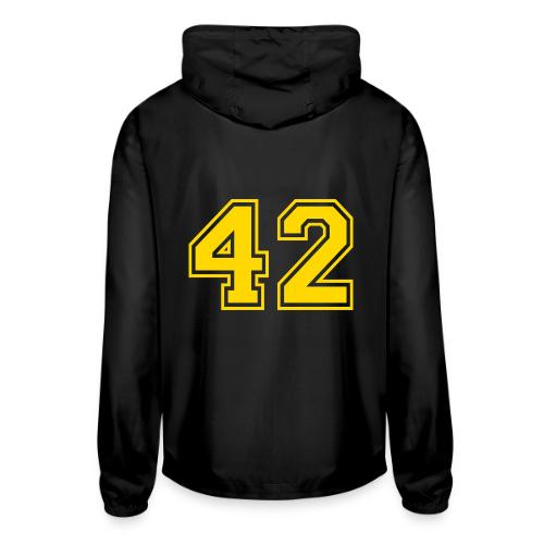 Number 42 in a classic athletic collegiate font - Unisex Lightweight Windbreaker Jacket