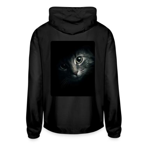 Cat Face in Shadow Close-Up Design - Unisex Lightweight Windbreaker Jacket