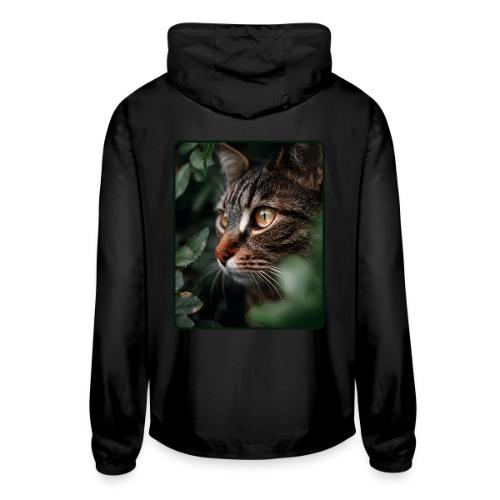 Tabby Cat Jungle Eyes Design - Unisex Lightweight Windbreaker Jacket