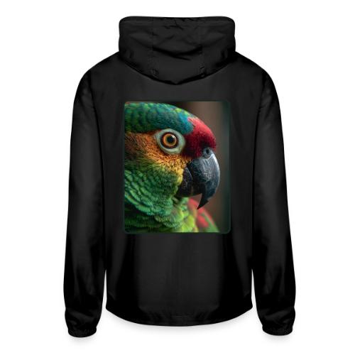 Colorful Parrot Close-Up Design - Unisex Lightweight Windbreaker Jacket