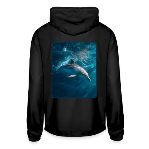 Dolphin Sunlit Ocean Serenity Design - Unisex Lightweight Windbreaker Jacket