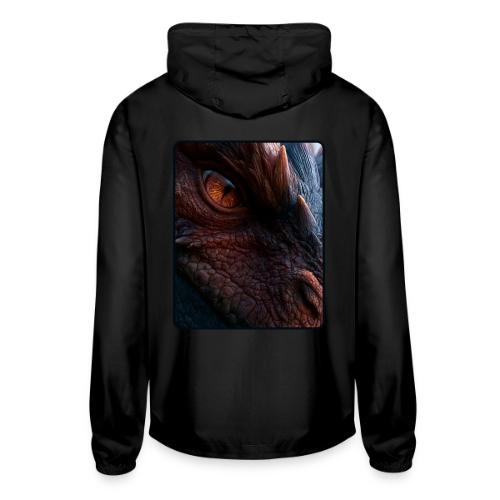 Fierce Ancient Dragon Portrait Design - Unisex Lightweight Windbreaker Jacket