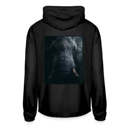Shadow Elephant Intense Eyes Design - Unisex Lightweight Windbreaker Jacket