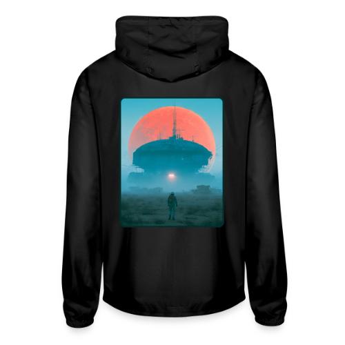 Astronaut Alien Outpost Design - Unisex Lightweight Windbreaker Jacket