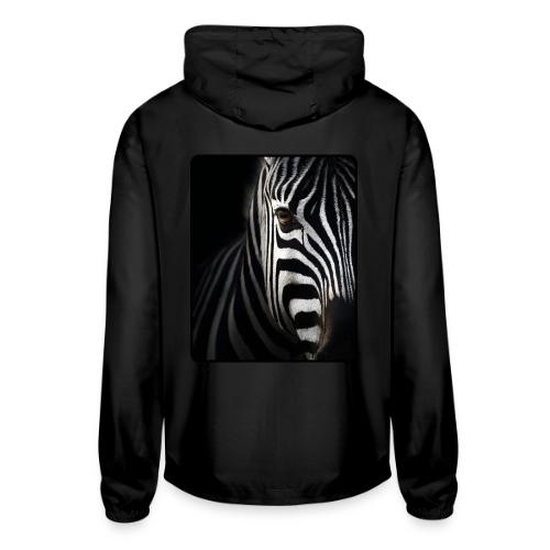 Zebra High Contrast Portrait Design - Unisex Lightweight Windbreaker Jacket