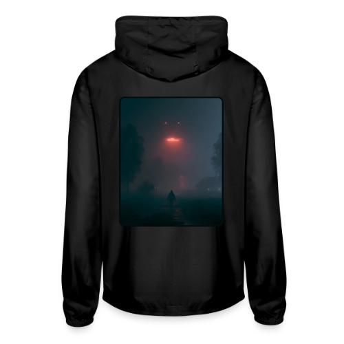 Mysterious UFO Encounter Design - Unisex Lightweight Windbreaker Jacket