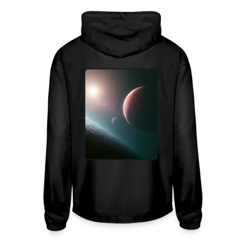 Deep Space Planet Horizon Art - Unisex Lightweight Windbreaker Jacket