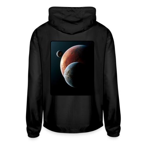 Three Planets Deep Space Design - Unisex Lightweight Windbreaker Jacket
