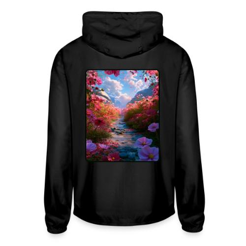Dreamy Cosmos Valley Landscape Art - Unisex Lightweight Windbreaker Jacket