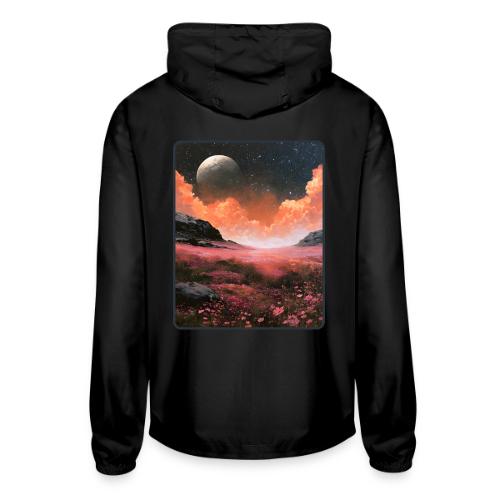 Moonlit Fantasy Flower Landscape - Unisex Lightweight Windbreaker Jacket