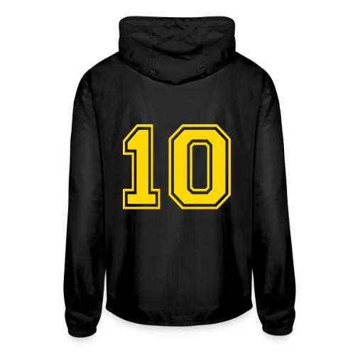 Number 10 in a classic athletic collegiate font - Unisex Lightweight Windbreaker Jacket