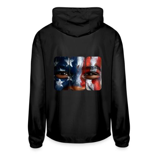 USA: Three Panels of Pride - Unisex Lightweight Windbreaker Jacket
