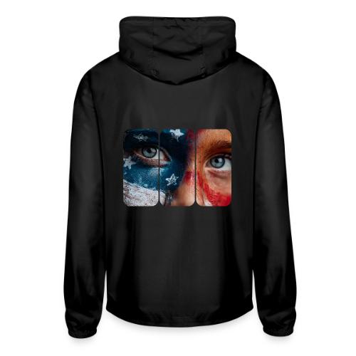 USA: Star-Spangled Glance - Unisex Lightweight Windbreaker Jacket