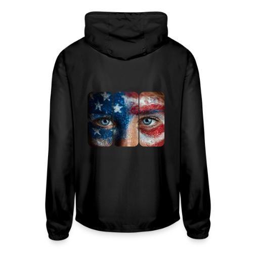 USA: Stars in Her Eyes - Unisex Lightweight Windbreaker Jacket