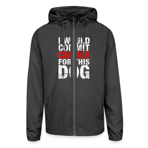 Id Commit Crimes for This Dog Funny Tee - Unisex Lightweight Windbreaker Jacket