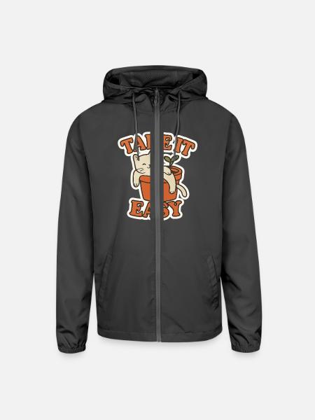 Take It Easy - Unisex Lightweight Windbreaker Jacket - graphite