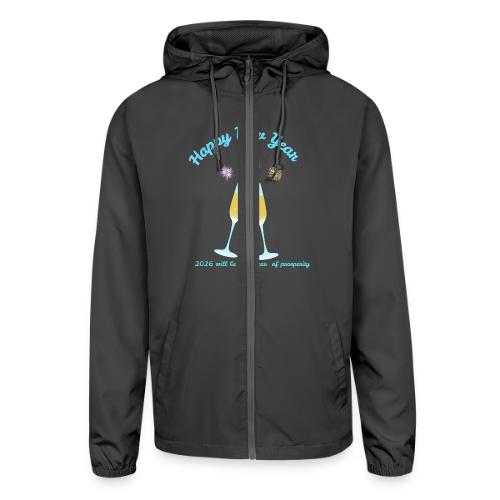 Happy New Year 2026 Prosperity Design - Unisex Lightweight Windbreaker Jacket