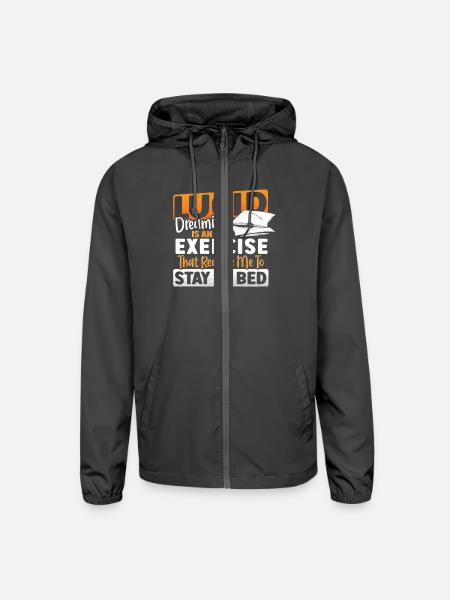 Lucid Dreaming Is An Exercise That Require Me to - Unisex Lightweight Windbreaker Jacket - graphite - Front