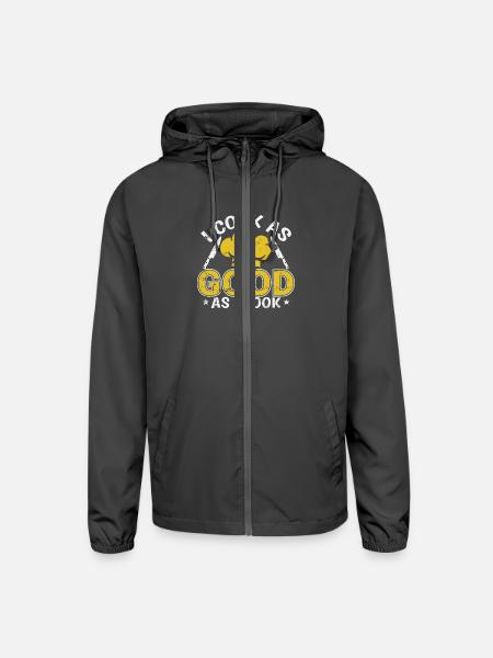 Cook as good as I look Cook Food Kitchen - Unisex Lightweight Windbreaker Jacket - graphite - Front