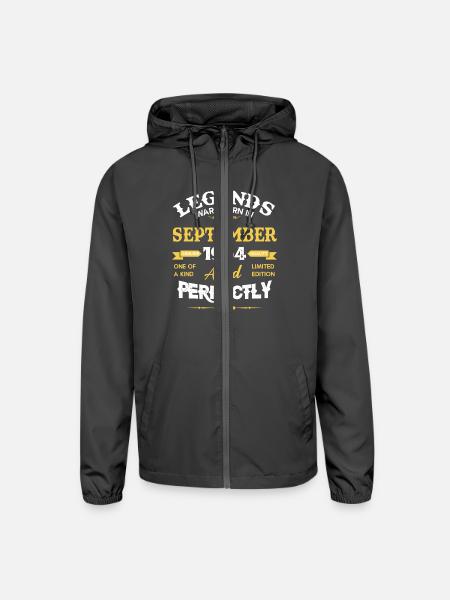 Vintage Aged To Perfection September 1964 - Unisex Lightweight Windbreaker Jacket - graphite - Front