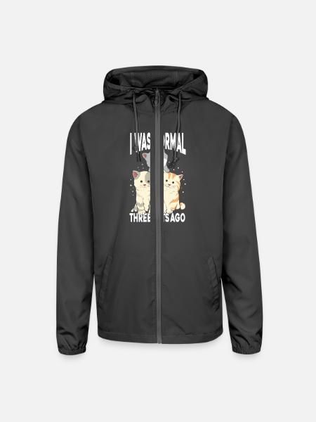 I Was Normal - Unisex Lightweight Windbreaker Jacket - graphite