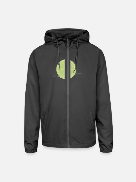 Lineart Energy Uranium Nuclear Power Plant - Unisex Lightweight Windbreaker Jacket - graphite - Front