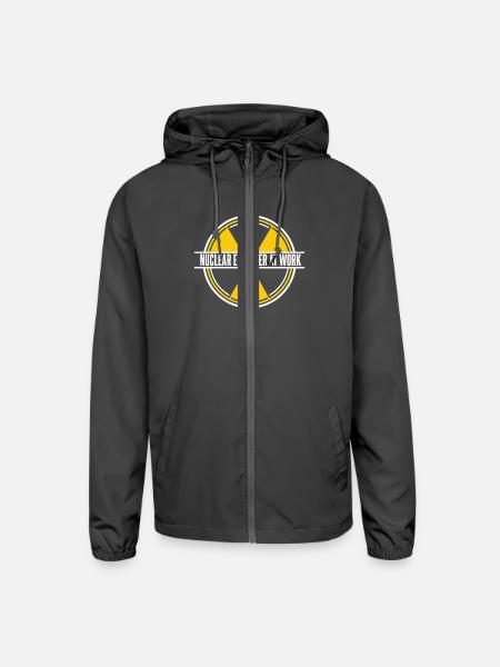 Nuclear Engineer At Work Energy Uranium Nuclear - Unisex Lightweight Windbreaker Jacket - graphite - Front