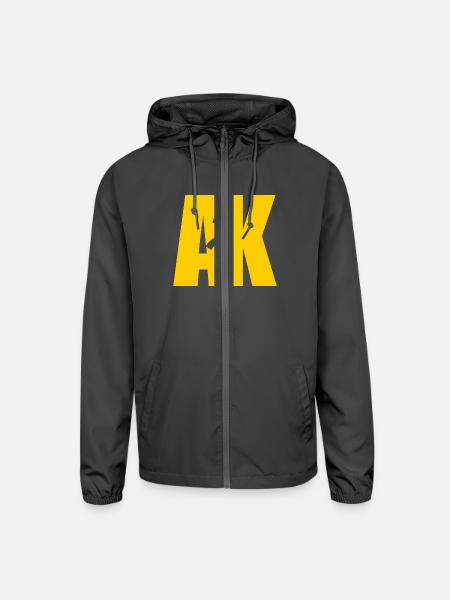 AK47 YELLOW - Unisex Lightweight Windbreaker Jacket - graphite