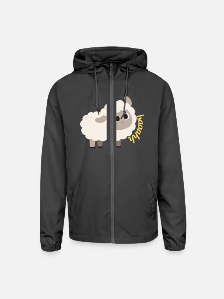 lamb baaahh - Unisex Lightweight Windbreaker Jacket - graphite