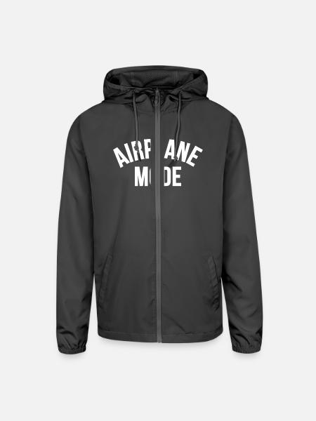 Airplane Mode - Unisex Lightweight Windbreaker Jacket - graphite - Front