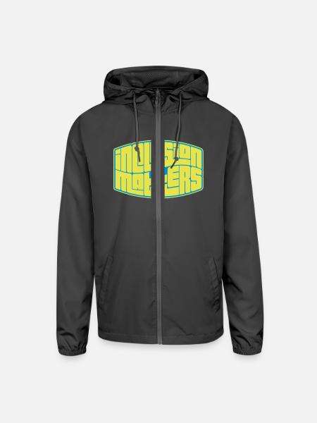 inclusion matters logo quote - Unisex Lightweight Windbreaker Jacket - graphite