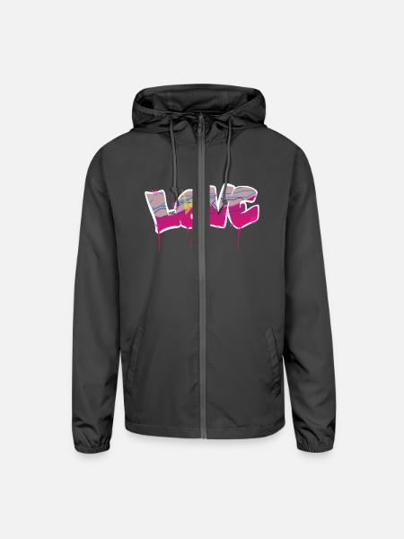 Love basic bubble - Unisex Lightweight Windbreaker Jacket - graphite