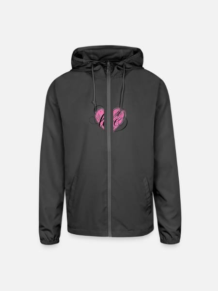 LOVE - Unisex Lightweight Windbreaker Jacket - graphite