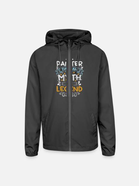 Artist Painting Roller - Unisex Lightweight Windbreaker Jacket - graphite - Front