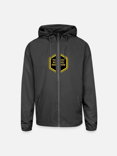 rLAB This Tool Requires Induction Classic T Shirt - Unisex Lightweight Windbreaker Jacket - graphite - Front