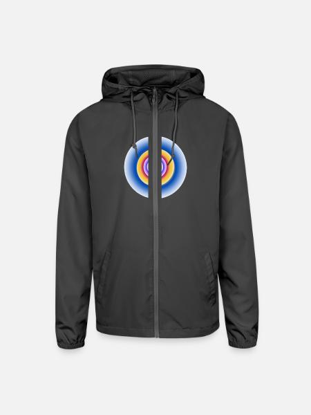 FUNNY COLORS - Unisex Lightweight Windbreaker Jacket - graphite