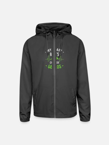 Gecko Salamander Terrarium Lizard Lovers - Unisex Lightweight Windbreaker Jacket - graphite - Front
