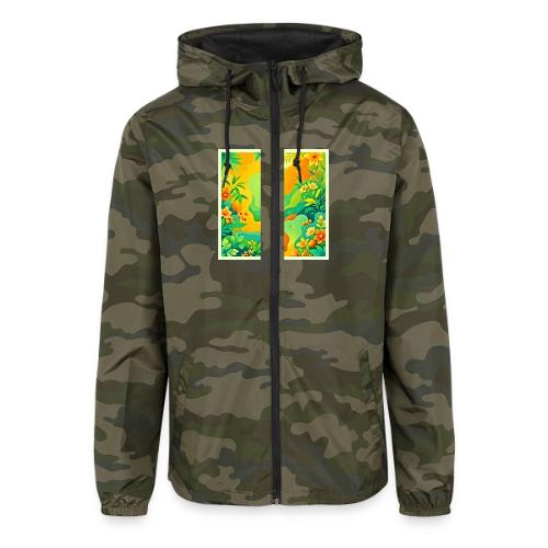 Tropical Foliage Abstract - Unisex Lightweight Windbreaker Jacket