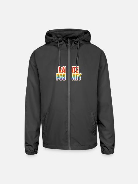 Radiate Positivity - Unisex Lightweight Windbreaker Jacket - graphite