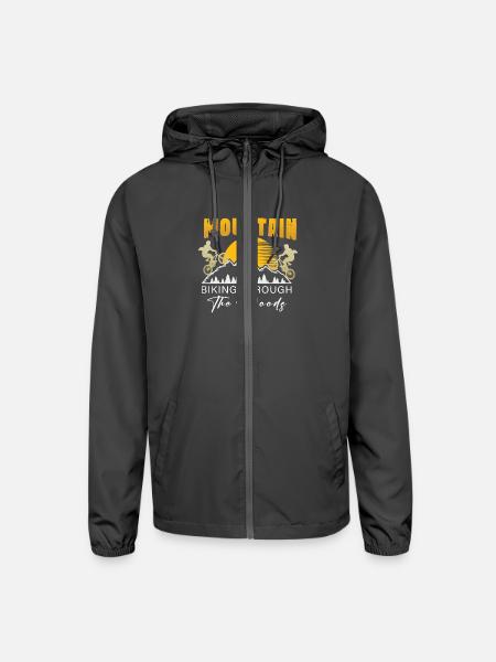 VTT à travers les bois - Unisex Lightweight Windbreaker Jacket - graphite - Front