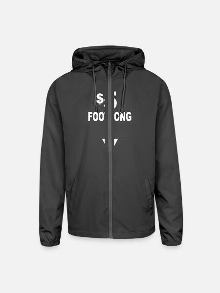 5 dollar foot long - Unisex Lightweight Windbreaker Jacket - graphite - Front