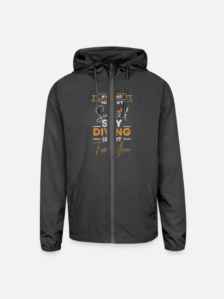 Skydiver Jump Extreme Sport - Unisex Lightweight Windbreaker Jacket - graphite - Front