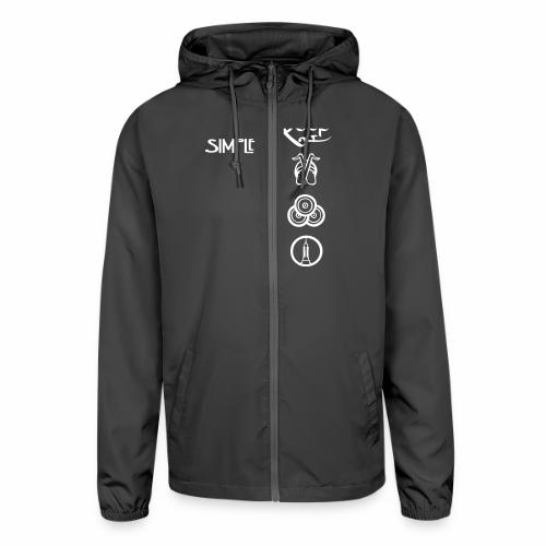 simplesymbolsvert - Unisex Lightweight Windbreaker Jacket