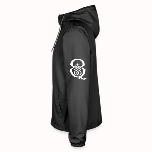 qcpb white logo - Unisex Lightweight Windbreaker Jacket