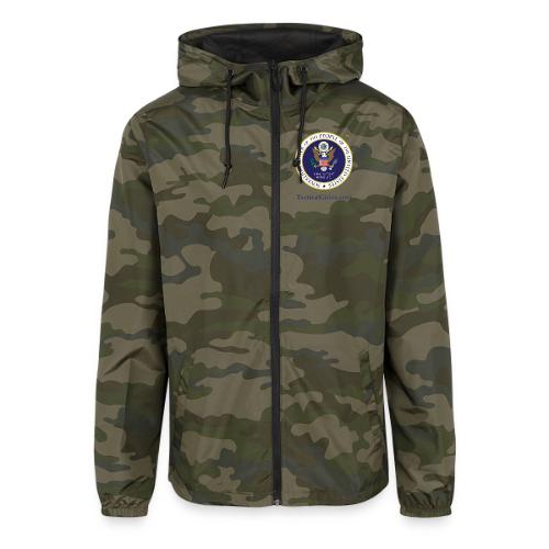 The People's Seal with blue url - Unisex Lightweight Windbreaker Jacket